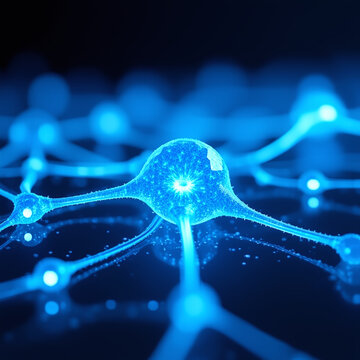 Futuristic synapse detail concept sculptural hero object 3D render