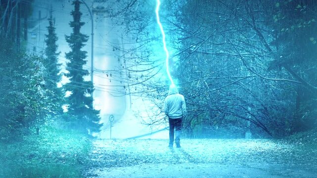 Bad Luck Man Hit By Lightning And Catches Fire
