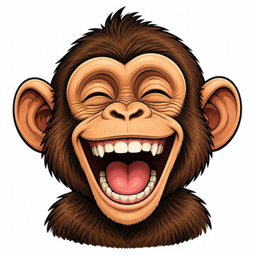 Illustration monkey smile
