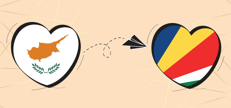Cyprus To Seychelles National flag vector and illustration with the high quality background 