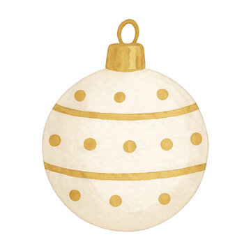PNG Elegant gold polka dot ornament.