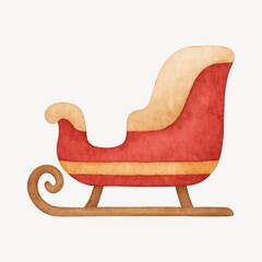 Obraz premium Vintage festive holiday sleigh.