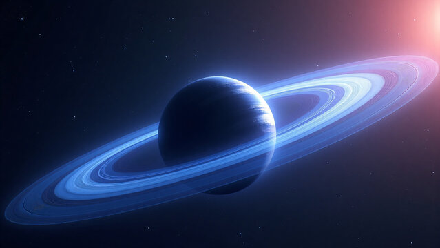 Celestial Rings Planet Starry Universe Cosmic Background