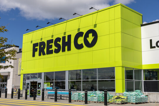 Ottawa, Canada - July 30, 2026: Fresh Co grocery store exterior