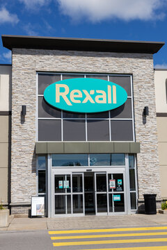 Ottawa, Canada - July 30, 2026: Rexall pharmacy store entrance