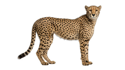 Cheetah Standing Isolated on White Background © Mdlina