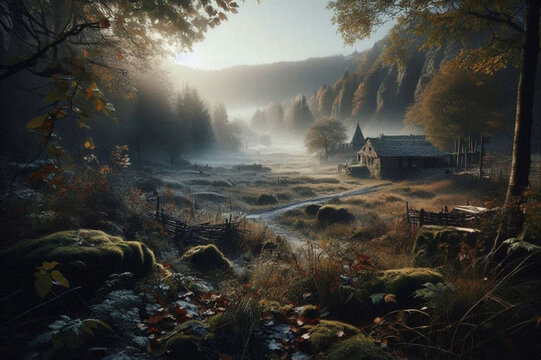 House clearing forest