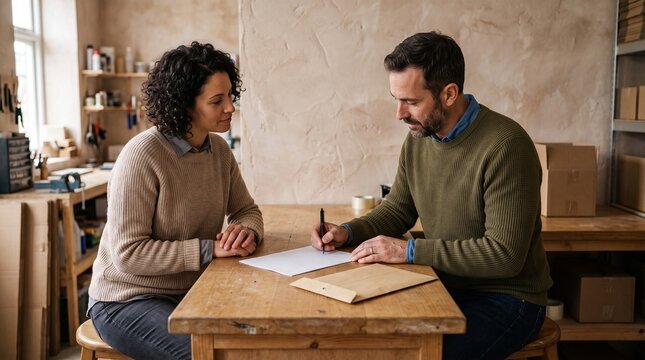 Two colleagues document a secure access transfer