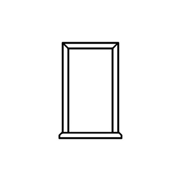 Door Frame Black Outline Icon