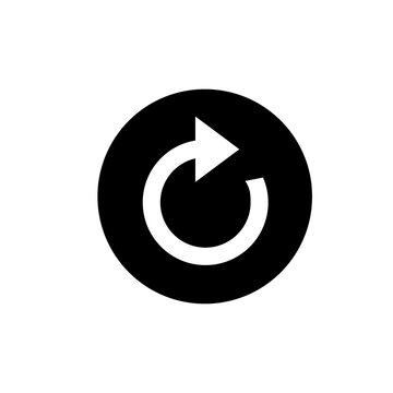 Refresh Arrow Vector Icon Circle Glyph Style for Reload Repeat Sync and Rotate Interface Button