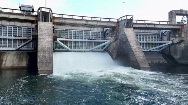 Hydroelectric power plant generating renewable energy from water