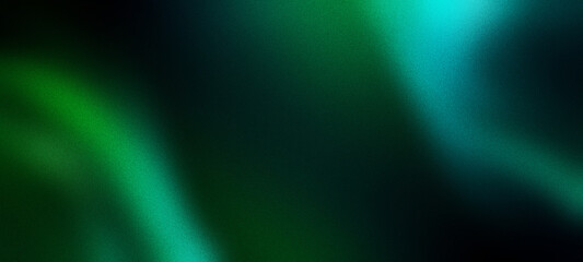 Fototapeta premium Grainy teal and black wave canyon abstract background