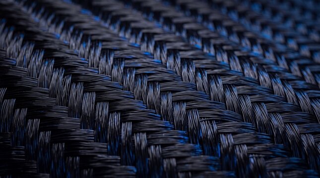 Carbon Fiber Woven Texture Pattern Close-Up