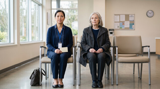 Companion Support in a Waiting Area for an Older Client