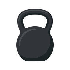 Fototapeta premium Black Kettlebell Weight Fitness Equipment for Strength Training.