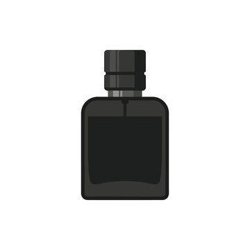 Black Bottle of Perfume with Elegant Design for Women and Men.