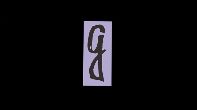 Paper Tear Letter G Animated. Punk Zine Style Trembling