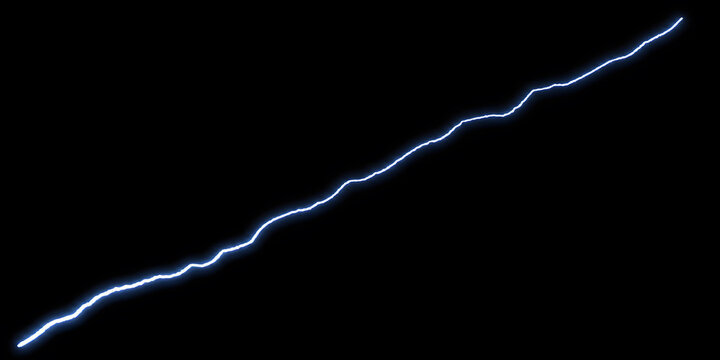 Electric Arc Lightning Bolt on Black Background