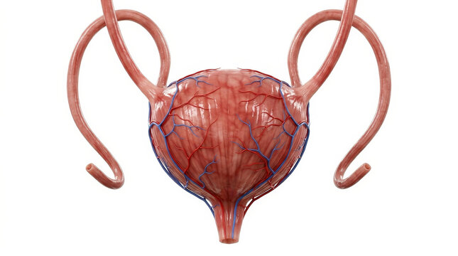 Female reproductive system anatomy illustrated in medical diagram
