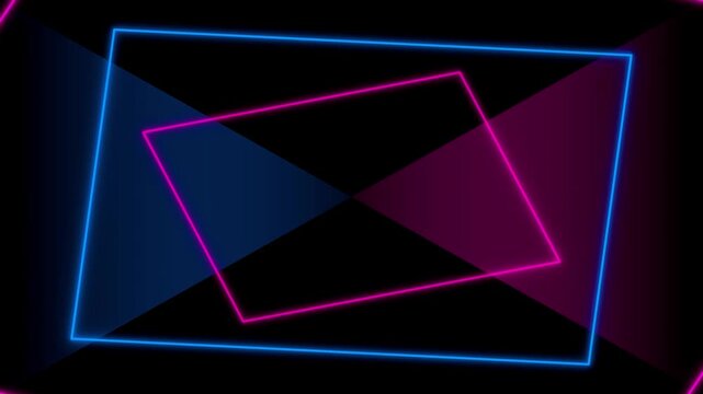 Neon Light Background Animation with Glowing Rectangles