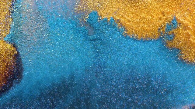 Fragments of macro shooting of mixing alcohol ink on a surface