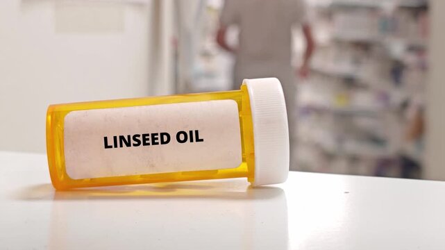 LINSEED OIL plant omega fatty acid supplement for heart digestion and nutritional support