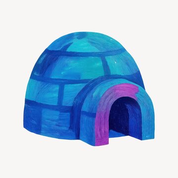 Colorful igloo illustration design.