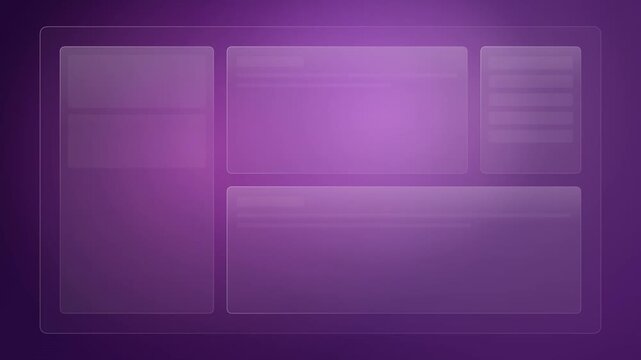 Purple Glassmorphism Dashboard Interface Background Loop