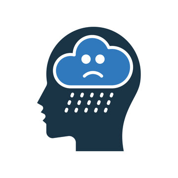 Pessimism Icon Glyph Two Color Style