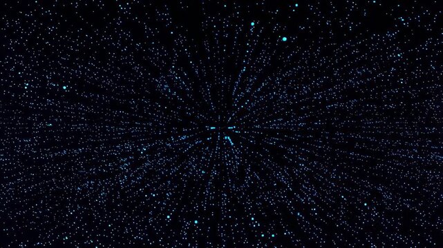 Expansive Field of Pulsating Light Points in Dark Space