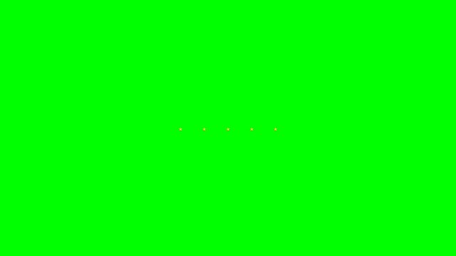Motion graphic of 5 golden stars popping up sequentially, culminating in a celebration confetti burst and a Top Rated ribbon, isolated on green screen.