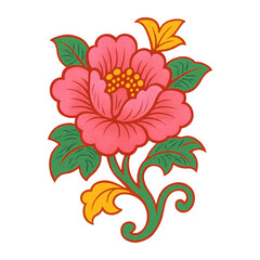 Obraz premium PNG Vibrant floral illustration design