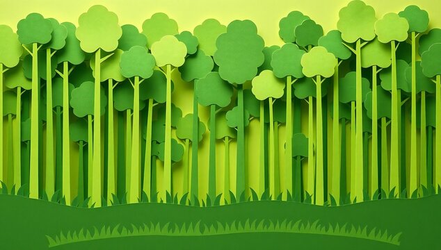 Lush paper forest