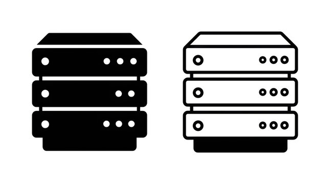 Stacked server racks illustration