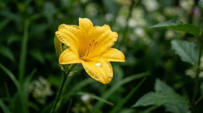 Fresh Lily Flower in Full Bloom with Natural Petal Texture