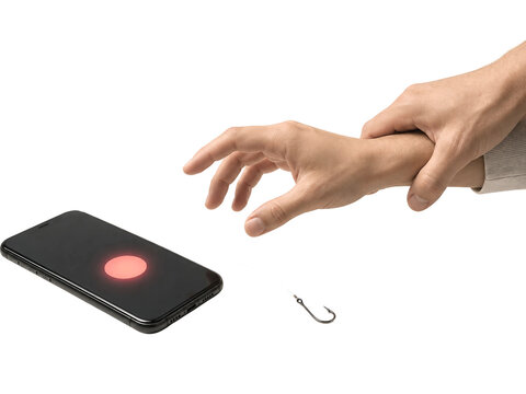 Hand Resisting Smartphone Temptation 