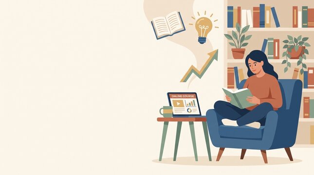Adult learner pursuing lifelong learning journey