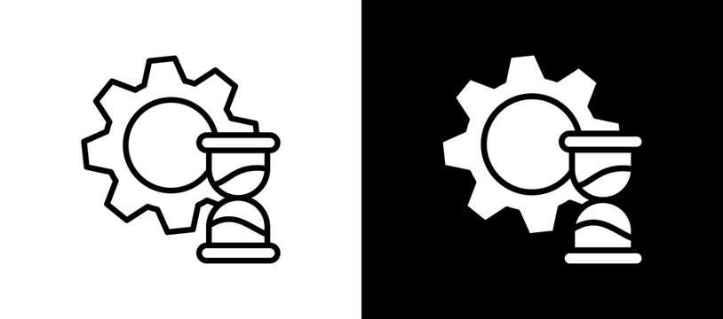 Time Efficiency lineglyph icon