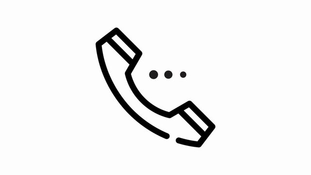 A clean line art icon of a telephone receiver, depicting an ongoing call, active communication, or a connected conversation status, suitable for digital UI