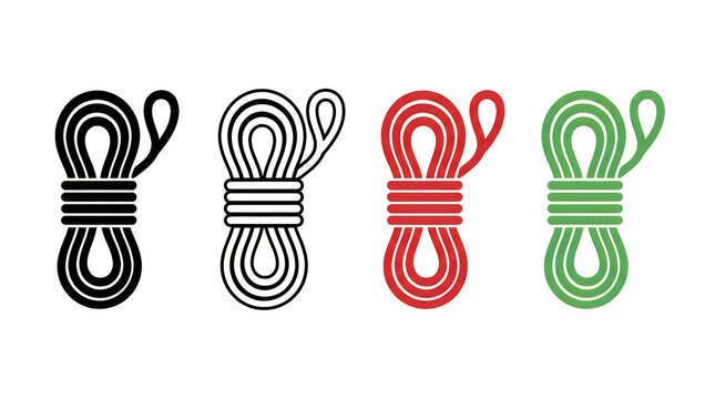 Colorful braided rope loops with metal hooks
