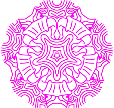 mandela pattern in pink