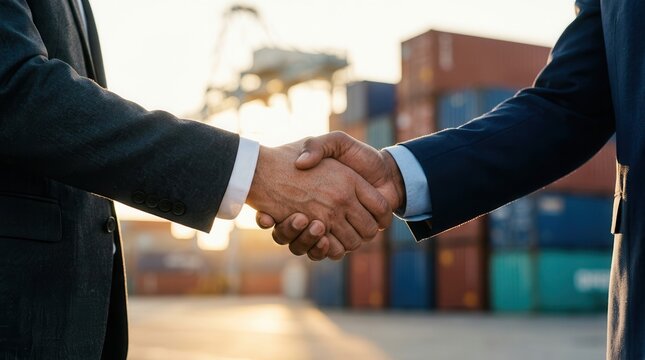 A collaborative handshake signifies a successful partnership and the start of a new venture.