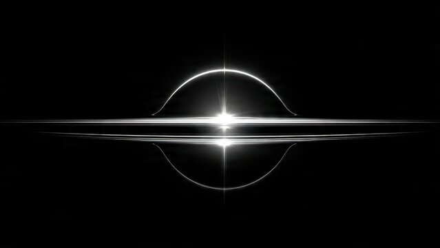 Abstract cosmic black hole with illuminated accretion disk