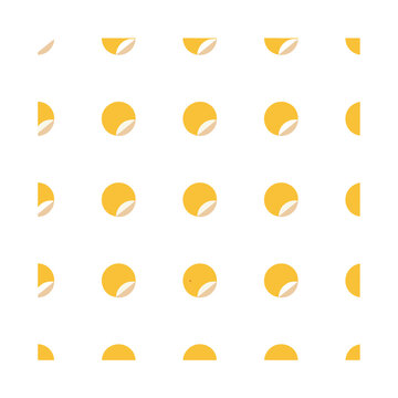 Seamless pattern of yellow circles and semicircles