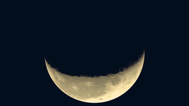 Beautiful moon phases over evening sky 3d animations, showcasing various rotations