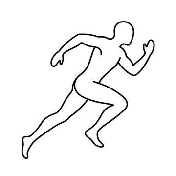 Running man outline