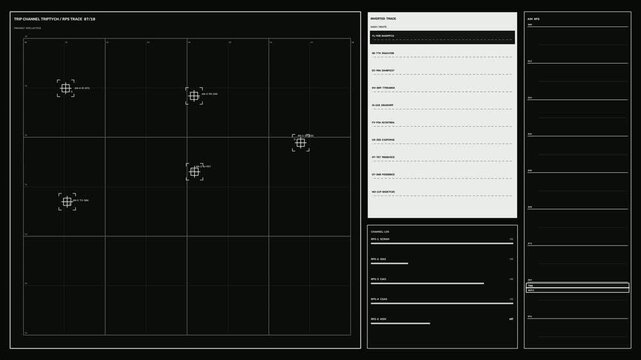 Futuristic Data HUD Tracking Dashboard