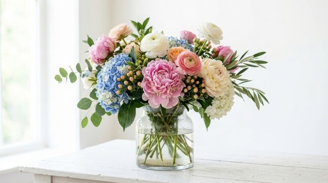 Diverse Botanical Flower Set Collection: Professional Floral Arrangements Isolated on Solid White Background