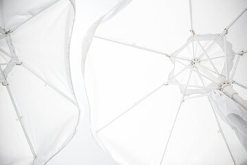 View from under white beach umbrella © Maria