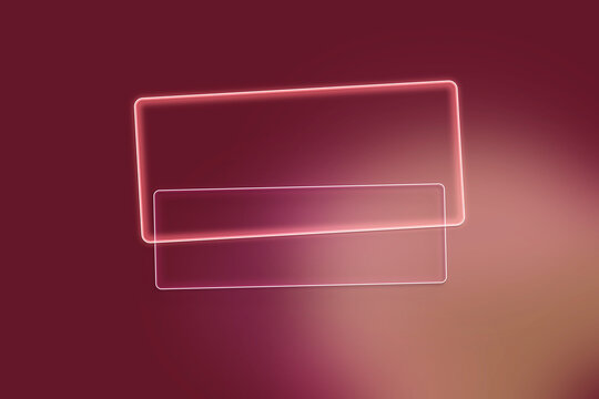Two translucent, glowing outline rectangles float over a rich red gradient with soft light trails, perfect for bold branding, landing pages, and ads.